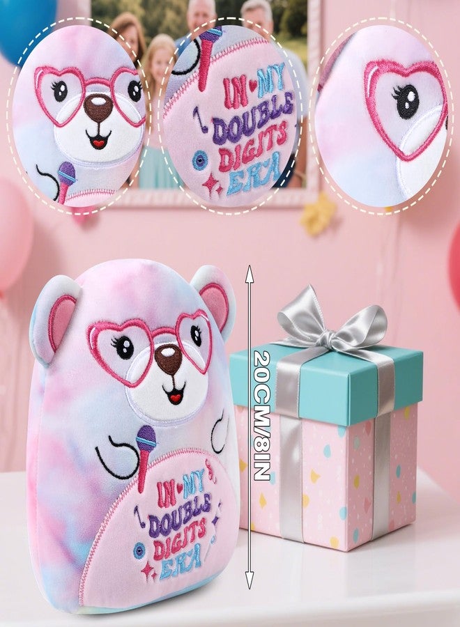 InIsaJace 10th Happy Birthday Stuffed Animal Gifts, 8 Inches Double Digits Birthday Bear Plushies Gift, in My Double Digits Era Plush Party Favors - Image 2